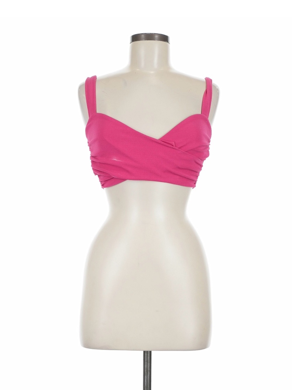 Zara Hot Pink Slim-Fit Cropped Tank